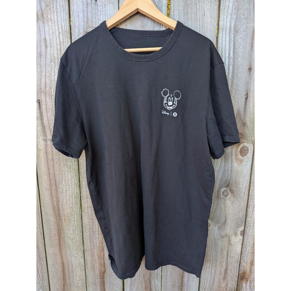 Disney x Lululemon T Shirt Black Short Sleeve Mickey Mouse XL